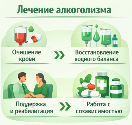 лечение алкоголизма в Голицыно этапы